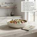 Bryorite™ Artisan Stone Collection – The "Harbor" 10-Inch Hand-Cast Serving Bowl